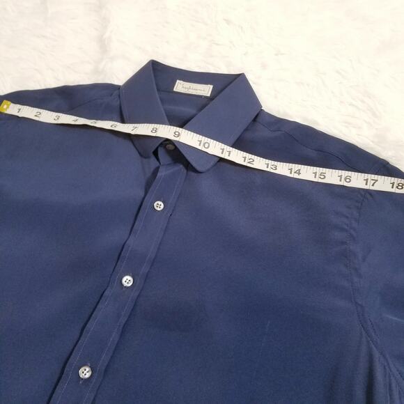 Silk Blend Button down Shirts Blouse - Picture 5 of 11